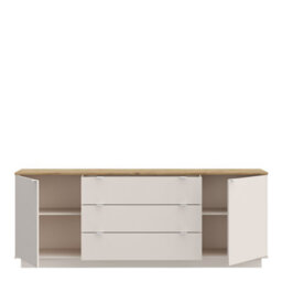 Furniture To Go Ganymede Large Sideboard With 3 Drawers And 2 Doors In Mauvella Oak And Sand - thumbnail 6