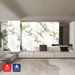 Ener-J Golden Veined Marble Spc Wall Panel 1220X2440mm 4mm (Pack Of 3) - thumbnail 3