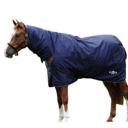 Saxon Defiant Combo Neck Midweight Horse Turnout Rug Navy/white (6)