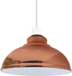 Industrial Ceiling Light Shade Vintage E27 Dome Shaped 29Cm Easy Fit Lampshades For Rose Gold Pendant Lamp For Kitchen Light Shade - thumbnail 6