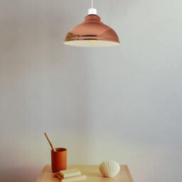 Industrial Ceiling Light Shade Vintage E27 Dome Shaped 29Cm Easy Fit Lampshades For Rose Gold Pendant Lamp For Kitchen Light Shade - thumbnail 2