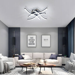 Pheashine Sleek Led Ceiling Light Black 45X45X8Cm Stepless Dimming Remote 3000-6500K - thumbnail 7