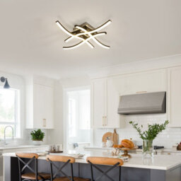 Pheashine Sleek Led Ceiling Light Black 45X45X8Cm Stepless Dimming Remote 3000-6500K - thumbnail 9