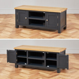 The Furniture Market Cotswold Charcoal Large Tv Unit - thumbnail 3