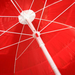 Rinse Bathrooms Hawaiian Parasol Red Beach Parasol Patio Garden Umbrella Sun Shade Tilting 160Cm - thumbnail 4