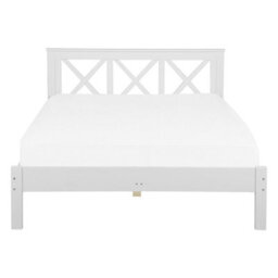 Beliani Bed Pine Wood Tannay 140 X 200 Cm (Eu Double) White - thumbnail 4