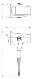 Black Solar-Powered 15Lm Integrated Led Outdoor Spotlight - thumbnail 5