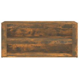 Berkfield Elegant Shoe Rack Smoked Oak 100X35X45 Cm Engineered Wood - thumbnail 5