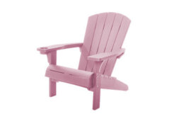 Keter Alpine Adirondack Chair Seat Sun Lounger Garden Old Pink - thumbnail 1
