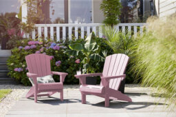 Keter Alpine Adirondack Chair Seat Sun Lounger Garden Old Pink - thumbnail 2