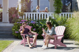 Keter Alpine Adirondack Chair Seat Sun Lounger Garden Old Pink - thumbnail 3