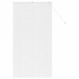 Berkfield Window Blind With Curtains Manual White Aluminium - thumbnail 2