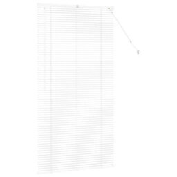Berkfield Window Blind With Curtains Manual White Aluminium - thumbnail 6