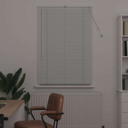 Berkfield Window Blind With Curtains Manual White Aluminium - thumbnail 3