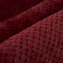 Ohs Luxury Large Waffle Honeycomb Mink Warm Throw, Wine - 150 X 200Cm - thumbnail 4