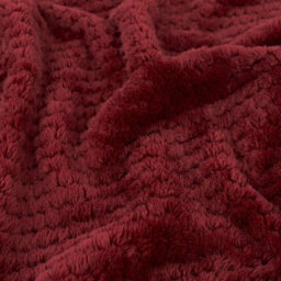Ohs Luxury Large Waffle Honeycomb Mink Warm Throw, Wine - 150 X 200Cm - thumbnail 5