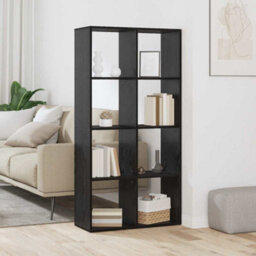 Berkfield Book Cabinet Black Oak 69.5 X 29 X 137.5 Cm Engineered Wood - thumbnail 1