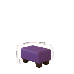 Black Currant Purple Mahogany Wood Chunky Legs Faux Leather Small Footstool  Handmade Uk By Footstools Direct - thumbnail 2