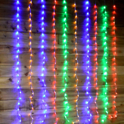 Samuel Alexander 1.5M X 2M Light Up Cascading Christmas Curtain Light With 240 Multi-Coloured Leds - image 1