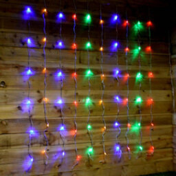 Samuel Alexander 1.5M X 2M Light Up Cascading Christmas Curtain Light With 240 Multi-Coloured Leds - thumbnail 9