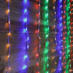 Samuel Alexander 1.5M X 2M Light Up Cascading Christmas Curtain Light With 240 Multi-Coloured Leds - thumbnail 7