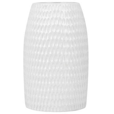 Beliani Decorative Vase Linzi Stoneware 25 Cm White - image 1