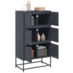 Berkfield Sideboard Anthracite 68.5X38.5X123.5 Cm Steel - thumbnail 5