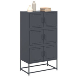 Berkfield Sideboard Anthracite 68.5X38.5X123.5 Cm Steel - thumbnail 4