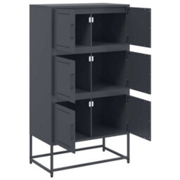 Berkfield Sideboard Anthracite 68.5X38.5X123.5 Cm Steel - thumbnail 9