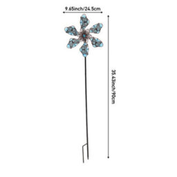 Garden Sanctuary Metal Outdoor Windmill Weathervane Spinner For Garden, Patio, Or Yard Decor - thumbnail 3