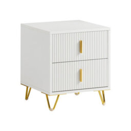 Sobuy Fbt115-W, Bedside Table Bedside Cabinet Nightstand With 2 Drawers, Side Table  Chest Of Drawers For Bedroom, White - thumbnail 1