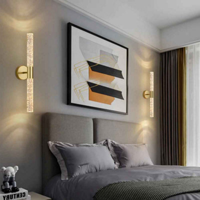 Golden Crystal Rod Led Wall Light 51 X 10 X 4 Cm Modern Interior Wall Lighting - image 1