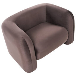 Beliani Armchair Leiren Velvet Dark Brown - thumbnail 7