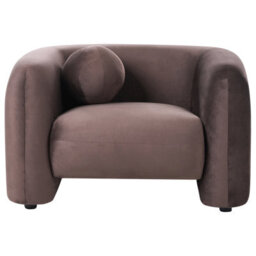 Beliani Armchair Leiren Velvet Dark Brown - thumbnail 4