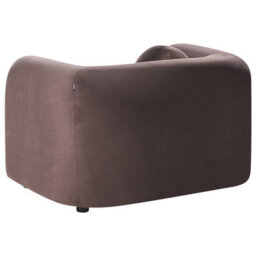 Beliani Armchair Leiren Velvet Dark Brown - thumbnail 5