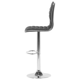 Beliani Set Of 2 Bar Chairs Lucerne Swivel Black - thumbnail 6