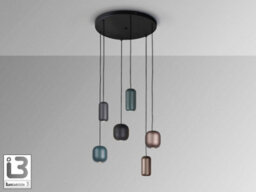 Luminosa Lighting Luminosa Nimes Cluster Pendant Ceiling Light Black 6Xgu10 - Uk Stock - thumbnail 4