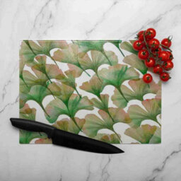 Benjamin Tate Design Ginkgo Biloba Glass Chopping Boarddesigner Style - thumbnail 3