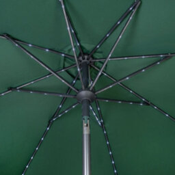 MonsterShop Led Tilt Parasol 2.7M Green Umbrella Garden Sun Shade Patio Solar Powered Lights - thumbnail 7