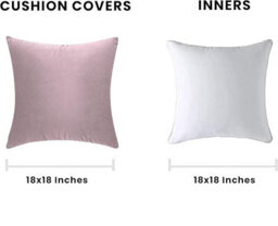 Ameha Pink Plain Velvet Cushions Set, 18X18 Inch, Includes 4 Filled Cushions & 4 Covers, Breathable & Anti Allergic - thumbnail 9