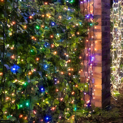 Christmas Tree World Crownvine 2 Pack 20 Led Multicolour Curtain Lights 2M - Black Rubber Cable (For Crownvine Lights) - image 1