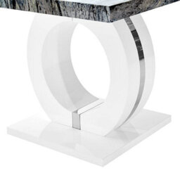 Furniture in Fashion Halo High Gloss Lamp Table In Melange Marble Effect - thumbnail 8
