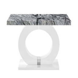 Furniture in Fashion Halo High Gloss Lamp Table In Melange Marble Effect - thumbnail 6