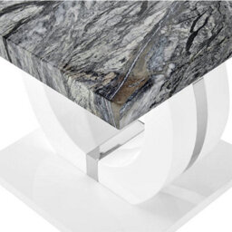 Furniture in Fashion Halo High Gloss Lamp Table In Melange Marble Effect - thumbnail 7