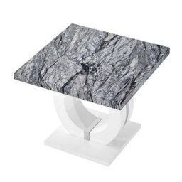 Furniture in Fashion Halo High Gloss Lamp Table In Melange Marble Effect - thumbnail 4