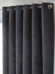 Luxury Living Chenille Blackout Ring Top Eyelet Curtains Charcoal - thumbnail 5