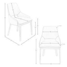 Angel Cerda Stylish Brown Leatherette Dining Chair For Modern Homes - thumbnail 6