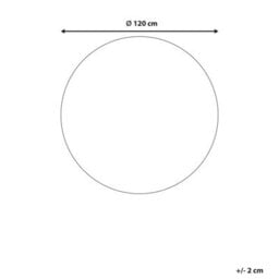 Beliani Round Multicolour Reindeer Christmas Rug 120Cm Anti-Slip Polyester Low-Pile - thumbnail 4