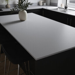 Carysil Metis - Light Grey 15mm Solid Surface Kitchen Breakfast Bar 2440mm X 900mm X 15mm - thumbnail 1