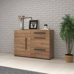 Arte Tulsa Sleek Oak Grandson Sideboard Cabinet With Spacious Storage - W1200mm X H860mm X D390mm - thumbnail 2